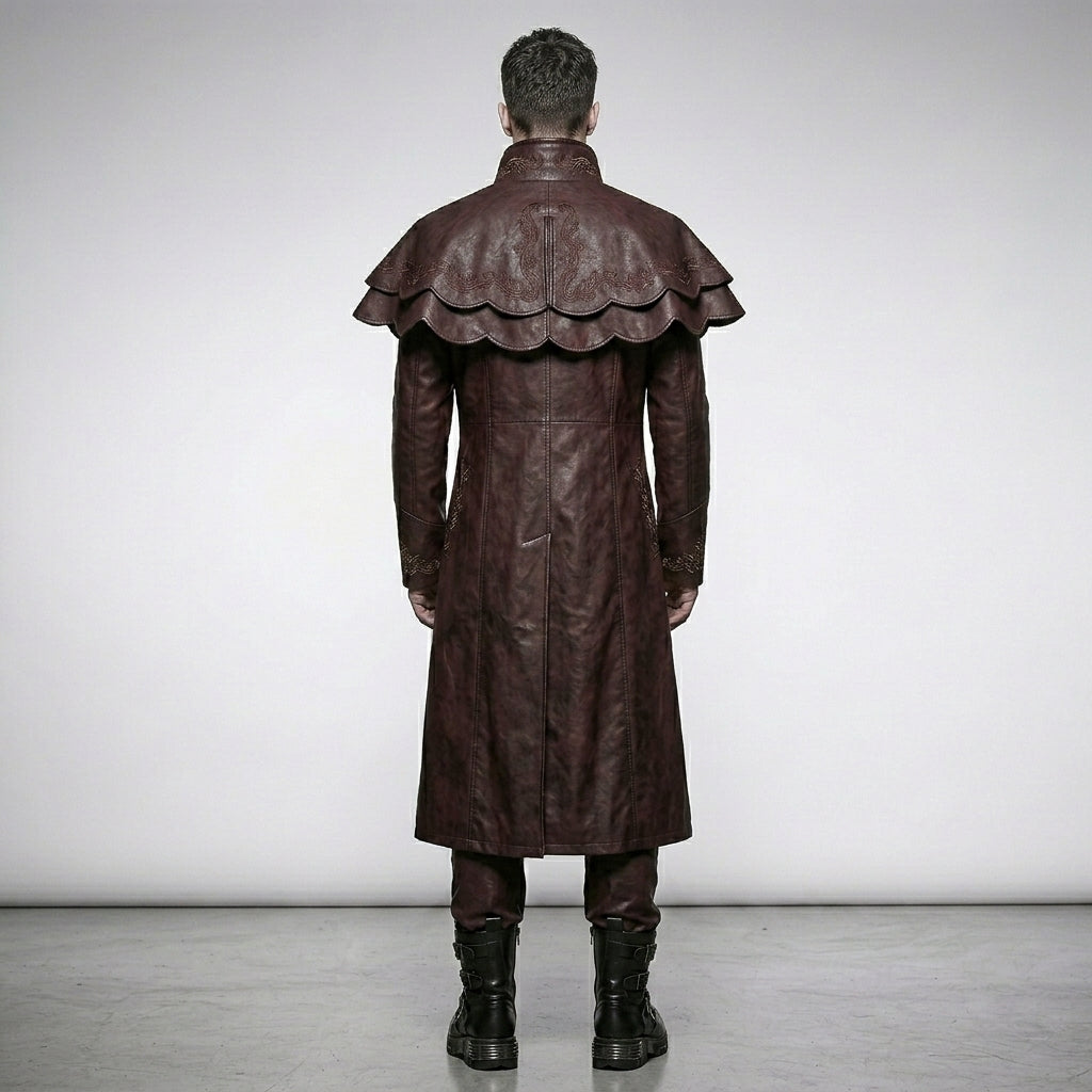 Men’s Punk Rave Lannister Coat – Gothic Steampunk Long Trench Style