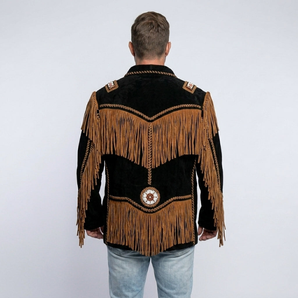 Men’s Authentic Western Leather Jacket – Classic Cowboy Rancher Style
