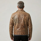 Men’s Vintage Distressed Brown Real Leather Jacket