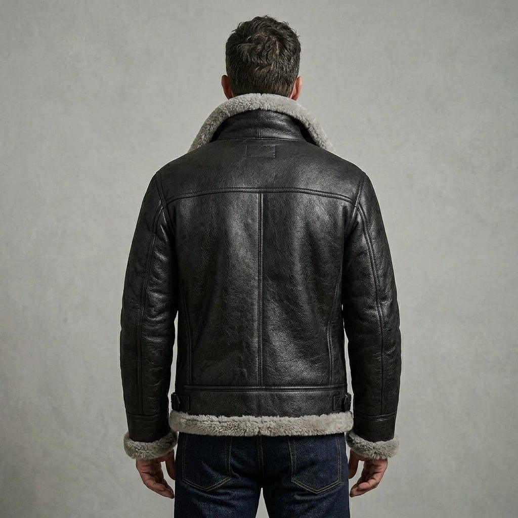 Winter Warrior B-3 Bomber Leather Jacket
