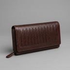 Elegant Brown Leather Clutch Bag for Women