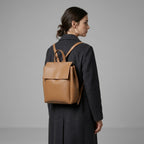 Classic Brown Leather Backpack for Women