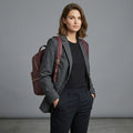 Maroon Luxe Leather Backpack for Women