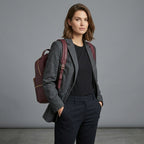 Maroon Luxe Leather Backpack for Women