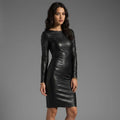 Full Sleeve Leather Dress