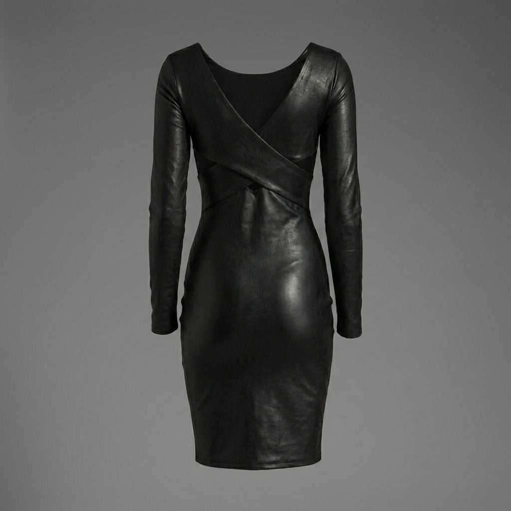 Full Sleeve Leather Dress