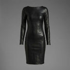 Full Sleeve Leather Dress