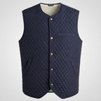 Men’s Rancher Western Sheepskin Vest with Quilted Design – Premium Winter Gilet