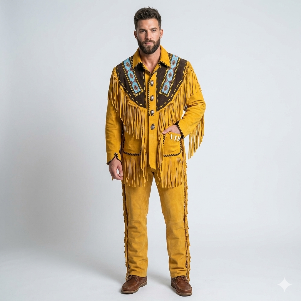 Men’s Authentic Western Leather Jacket – Vintage Rancher Style