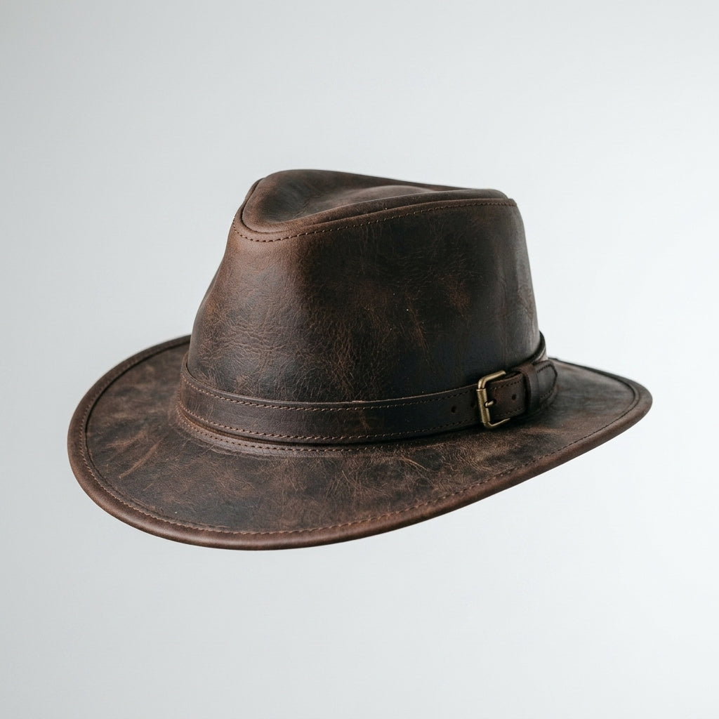 Canyonland Dark Brown Leather Outback Hat