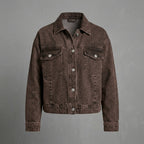 Hot Fudge Brown Denim Trucker Jacket