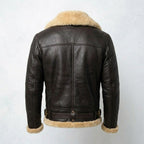 Pinnacle B-3 Shearling Bomber Leather Jacket