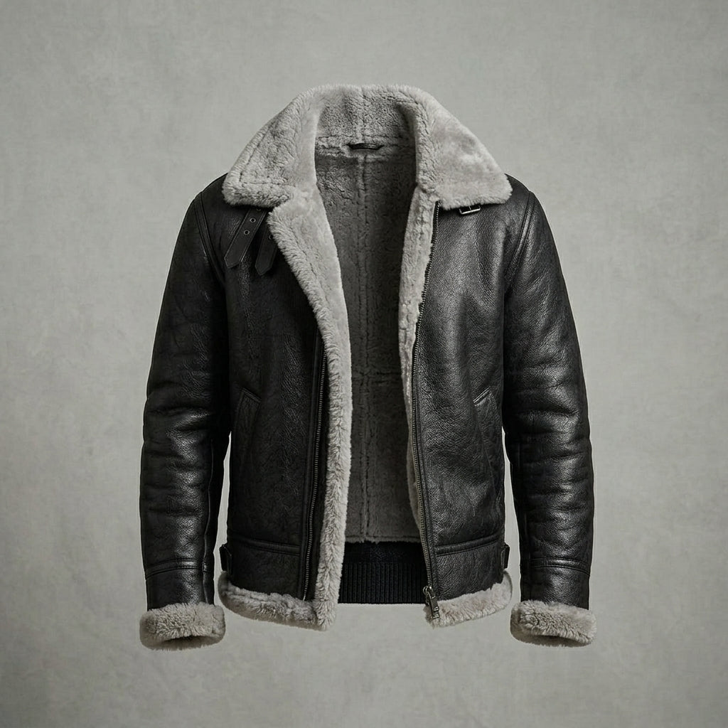 Winter Warrior B-3 Bomber Leather Jacket