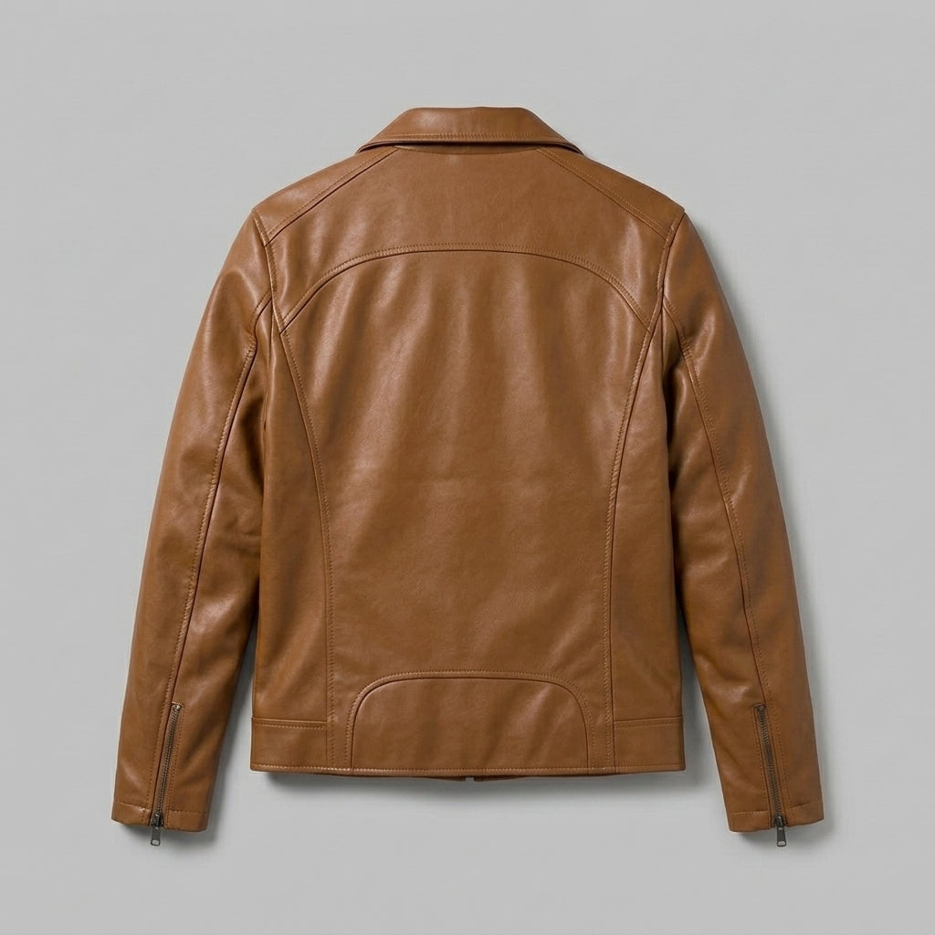 Men’s Brown Perfecto Motorcycle Biker Jacket