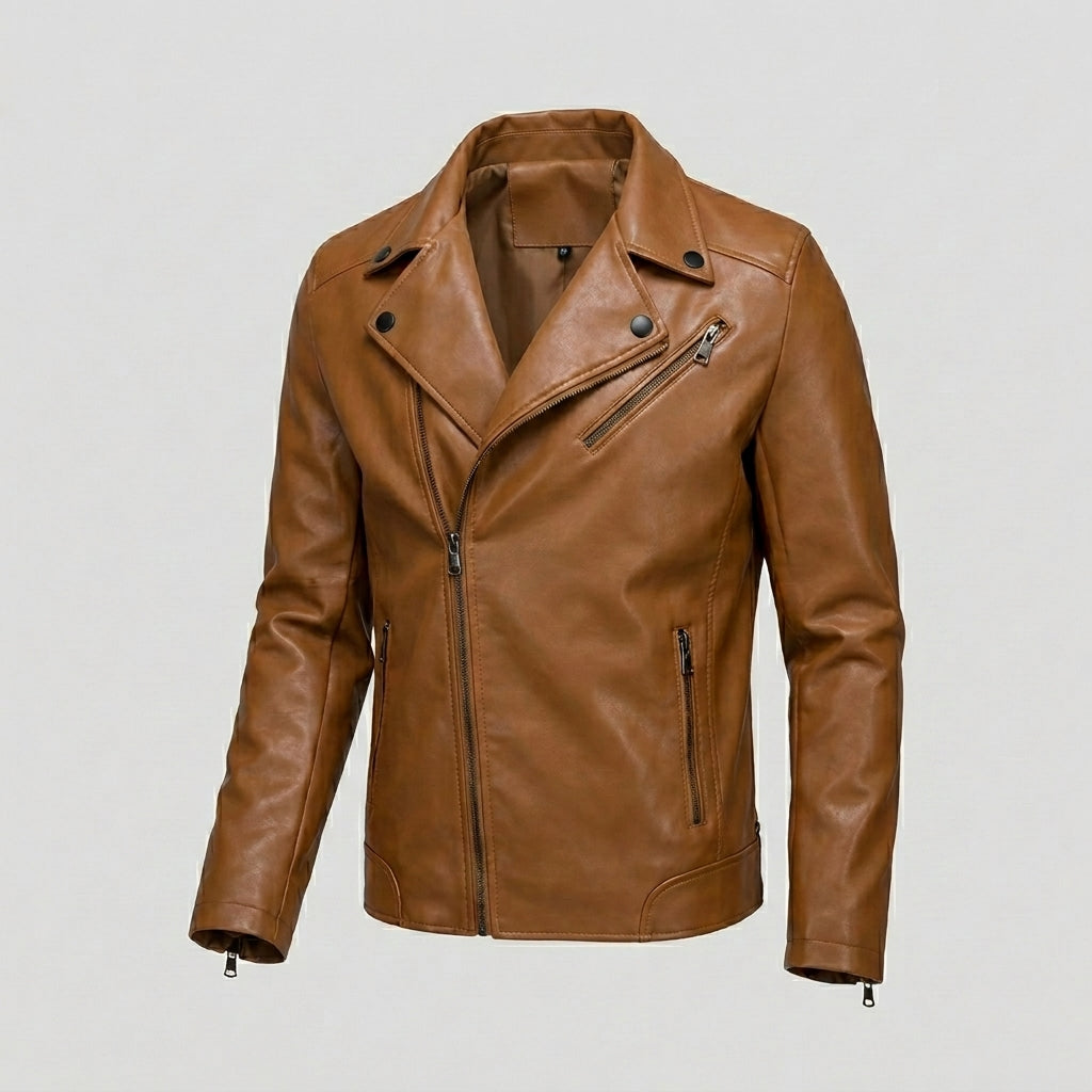 Men’s Brown Perfecto Motorcycle Biker Jacket