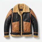 Men’s Real Shearling Leather Bomber Jacket