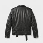 Men’s Black Genuine Leather Biker Jacket