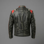 Men’s Black Vintage Cafe Racer Distressed Leather Jacket
