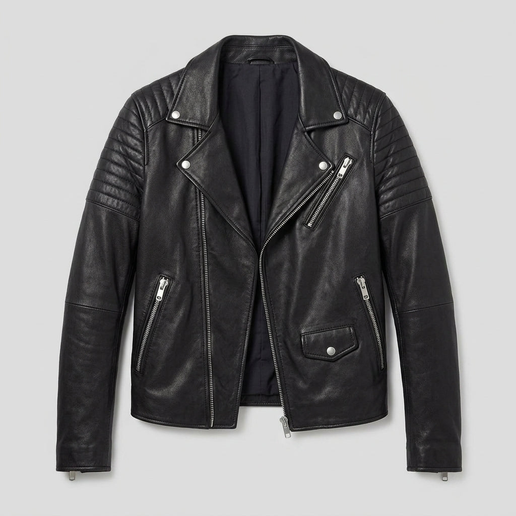 Men’s Black Perfecto Biker Leather Jacket
