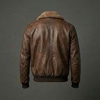 Men’s Chocolate Brown G-1 Leather Bomber Jacket