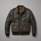 Men’s Brown A2 Aviator Leather Bomber Jacket
