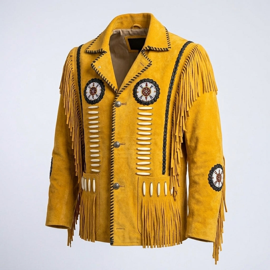 Men’s Cowboy Suede Fringe Jacket