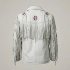 Men’s Cowboy Western Fringe Leather Jacket