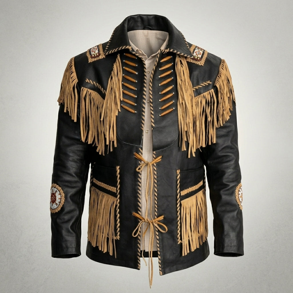 Men’s Vintage Black Cowhide Leather Jacket