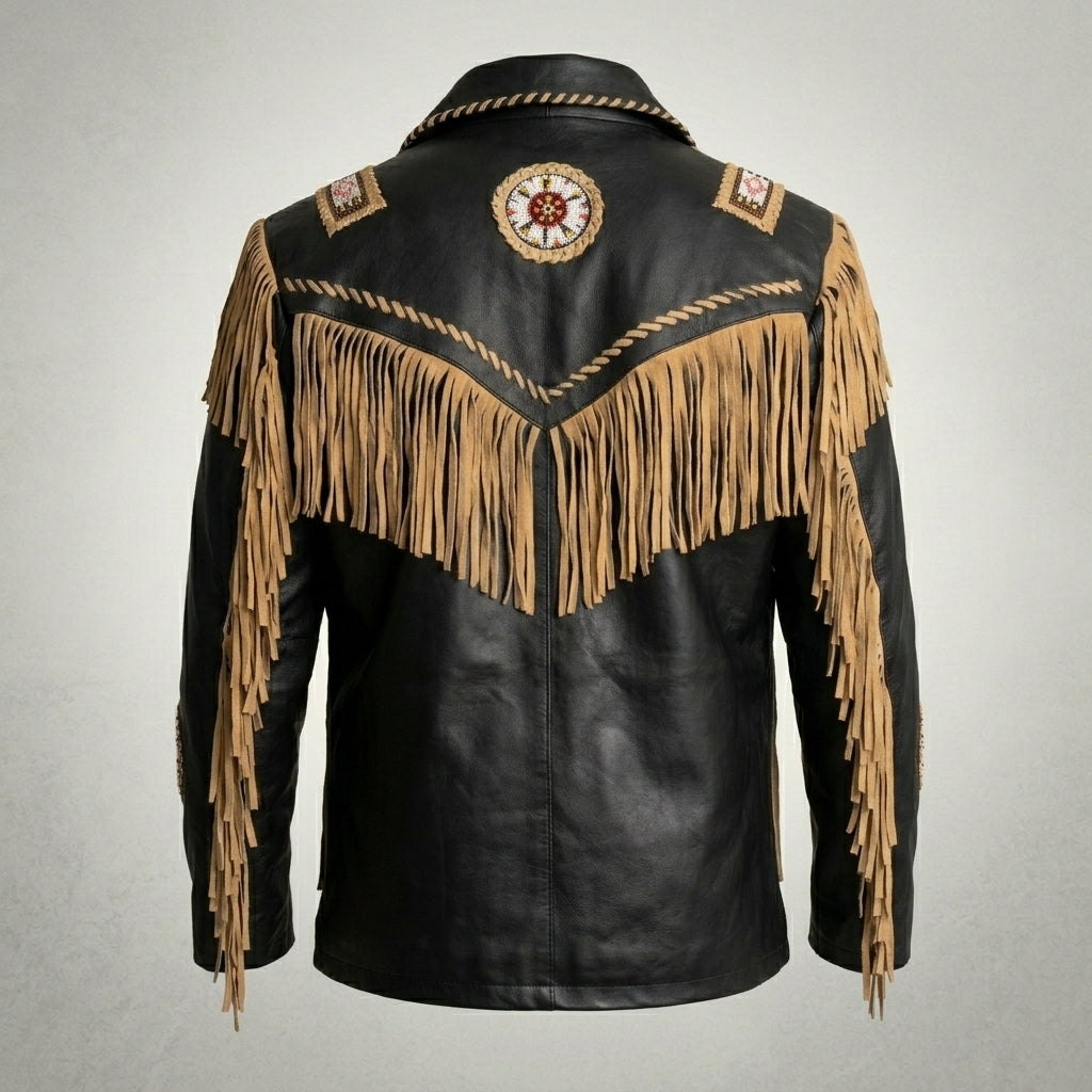 Men’s Vintage Black Cowhide Leather Jacket