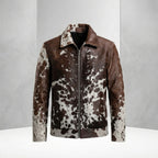 Men’s Natural Cowhide Hair-On Leather Jacket