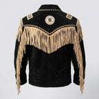 Men’s Black Cowboy Western Leather Jacket