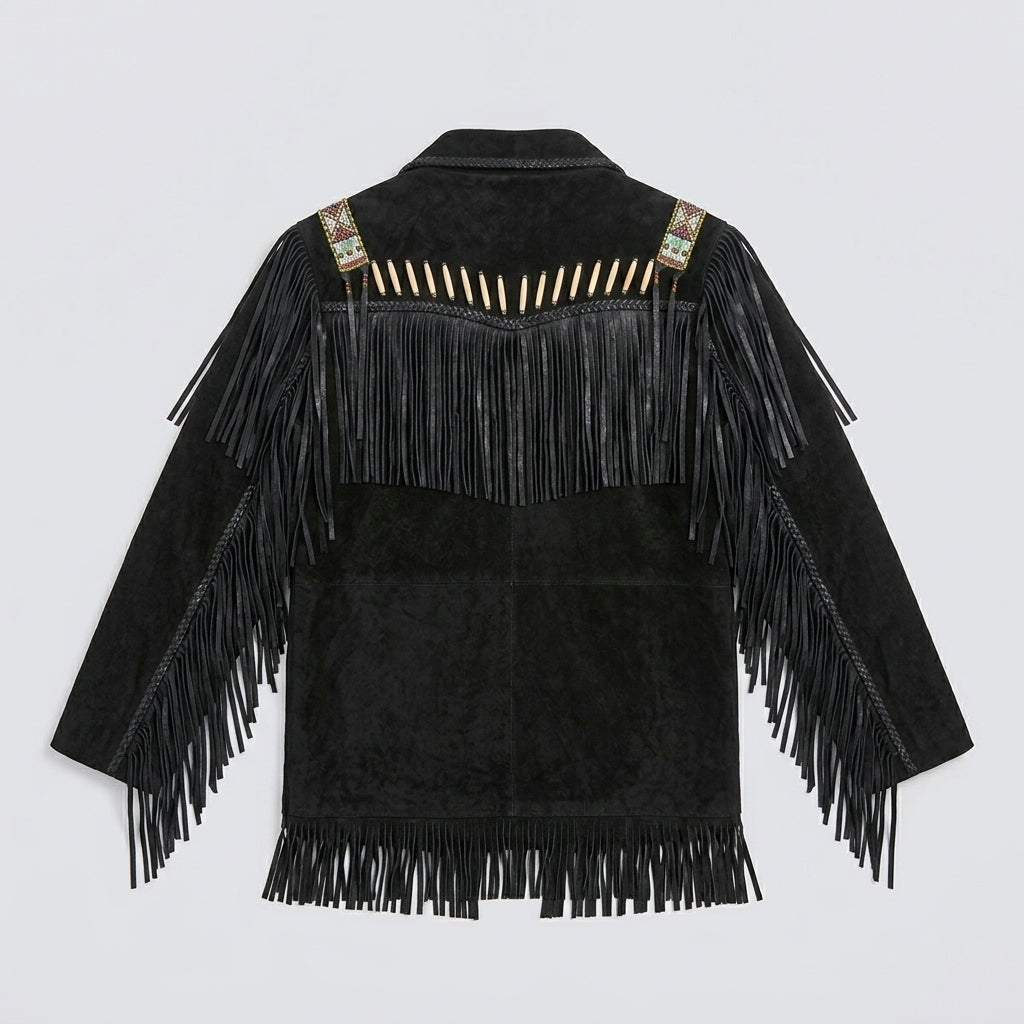 Men’s Black Suede Cowboy Leather jacket