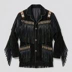 Men’s Black Suede Cowboy Leather jacket