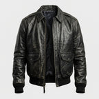 Men’s Vintage Military Flight Leather Jacket