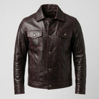 Men’s Classic Leather Harrington Jacket