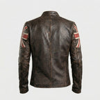 Men’s Union Jack Cafe Racer Leather Jacket