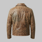 Men’s Vintage Distressed Brown Real Leather Jacket