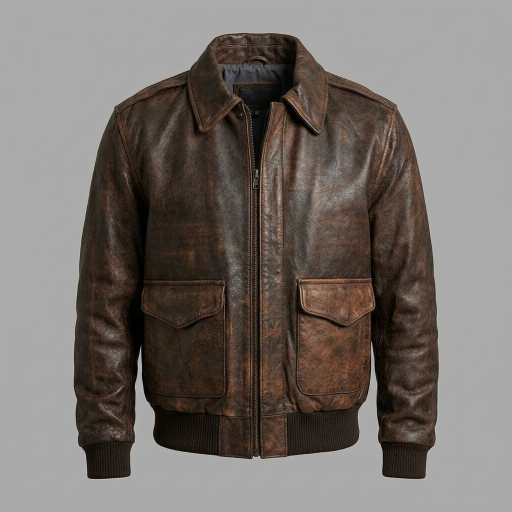 Men’s Aviator Brown WWII Flying Bomber Jacket