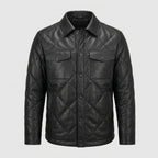 Men’s Black Quilted Lambskin Leather Jacket