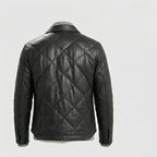 Men’s Black Quilted Lambskin Leather Jacket