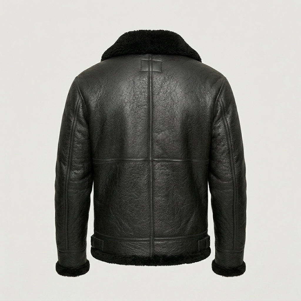 Men’s Black Hooded Bomber Jacket