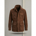 Men’s Brown Suede Field Leather Jacket