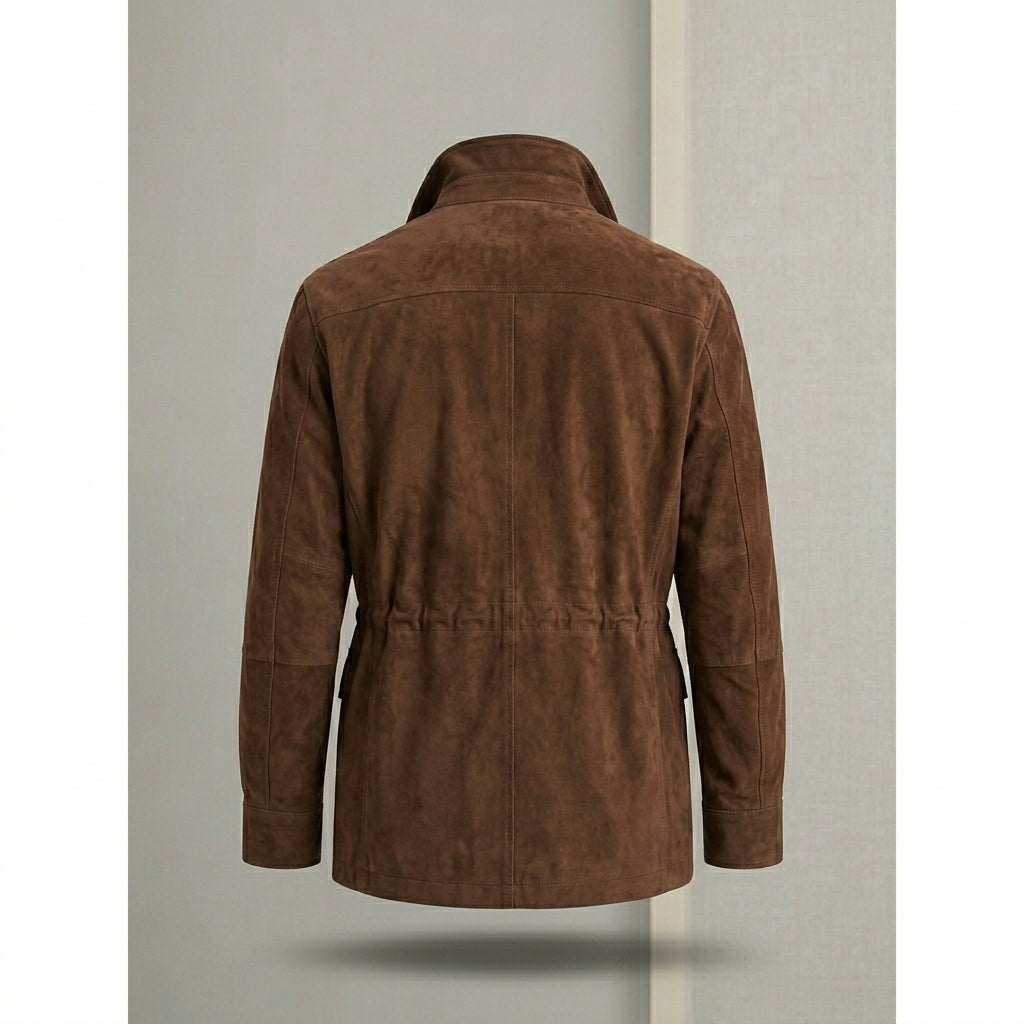Men’s Brown Suede Field Leather Jacket