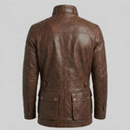 Men’s Custom Made Brown Suede Field Leather Jacket