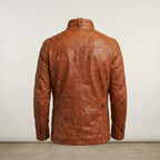 Men’s Light Brown Field Leather Jacket