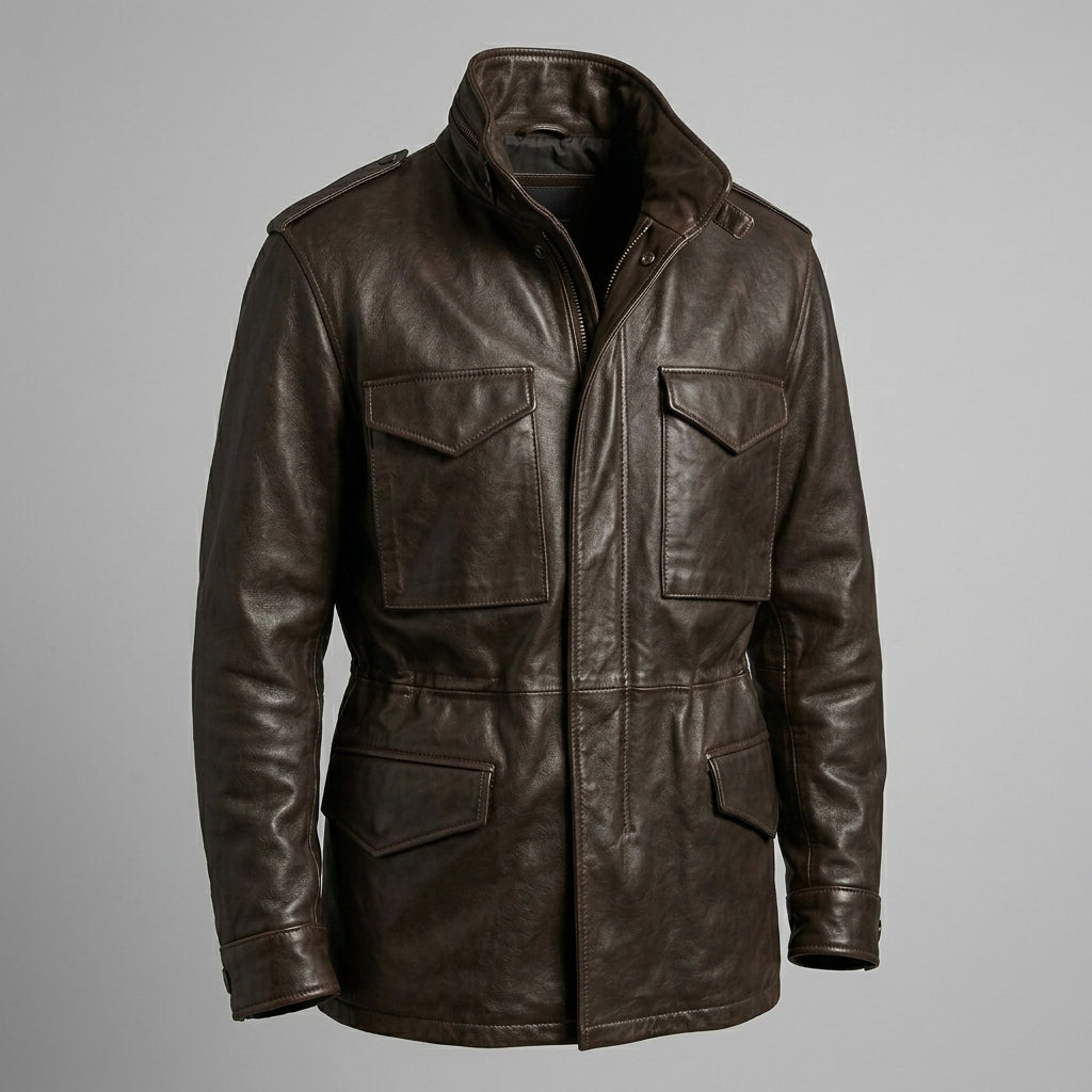 Men’s M-65 Field Leather Jacket