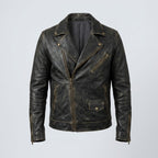 Men’s Black Vintage Rocker Leather Perfecto Jacket
