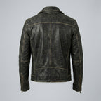 Men’s Black Vintage Rocker Leather Perfecto Jacket