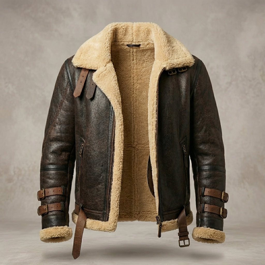 Men’s B3 Flying Aviator Shearling Leather Jacket