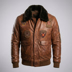 Men’s Genuine Leather Fur Jacket